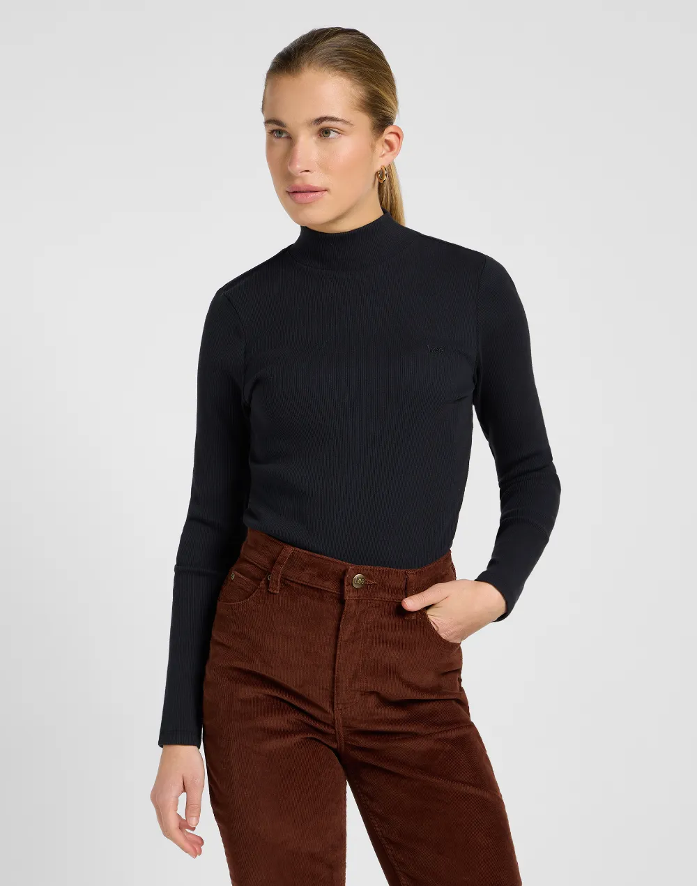 חולצה ארוכה  MOCK NECK