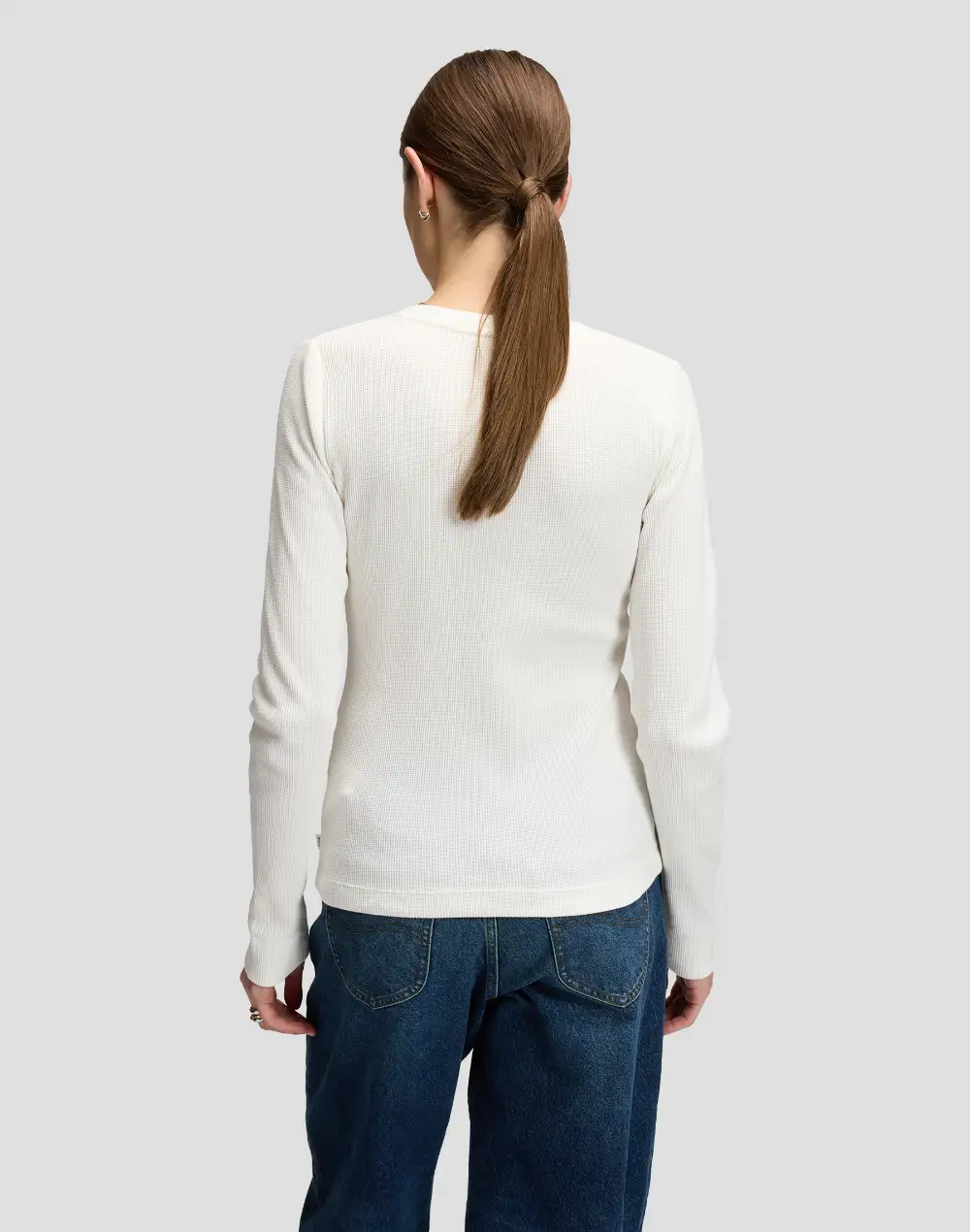 חולצת Waffle Henley ארוכה – תמונה 2