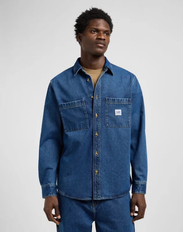 חולצת Workwear מכופתרת ארוכה