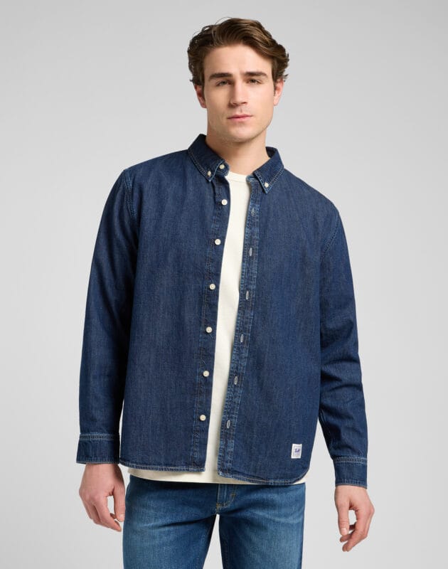 חולצת Workwear מכופתרת ארוכה