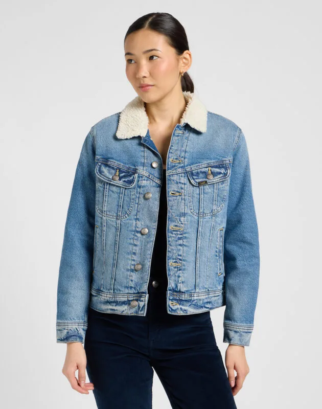 ג'קט ג'ינס Rider עם בטנת שרפה