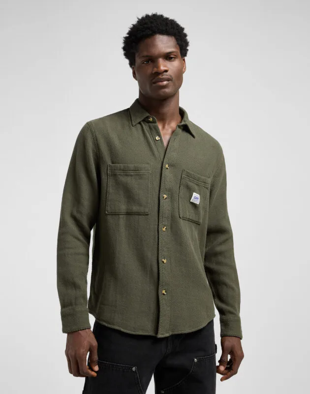 חולצת Workwear מכופתרת ארוכה